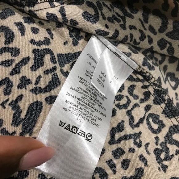 FREE PEOPLE Leopard Mini Skirt Size 6 - Picture 7 of 7